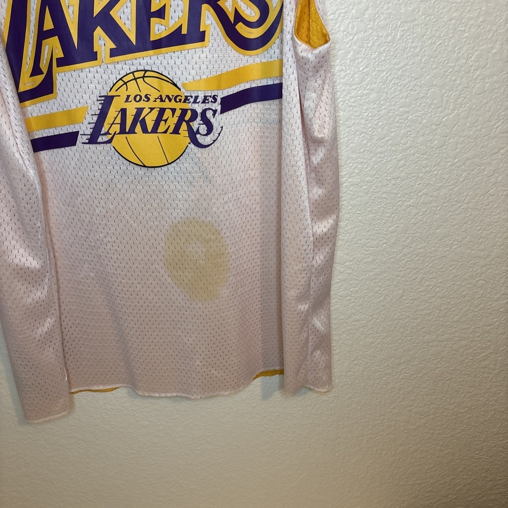 Los Angeles Lakers‎ Jersey Mitchell & Ness Reversible NBA Basketball Jersey L - Picture 8 of 16